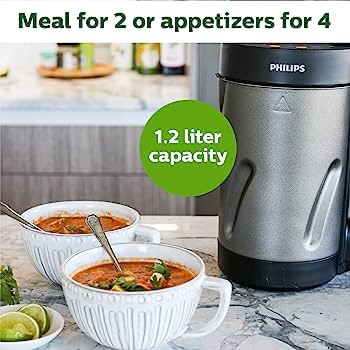 Amazon.com: Philips Soup and Smoothie Maker, Makes 2-4 servings, HR2204/70, 1.2 Liters, Black and Stainless Steel: Home & Kitchen