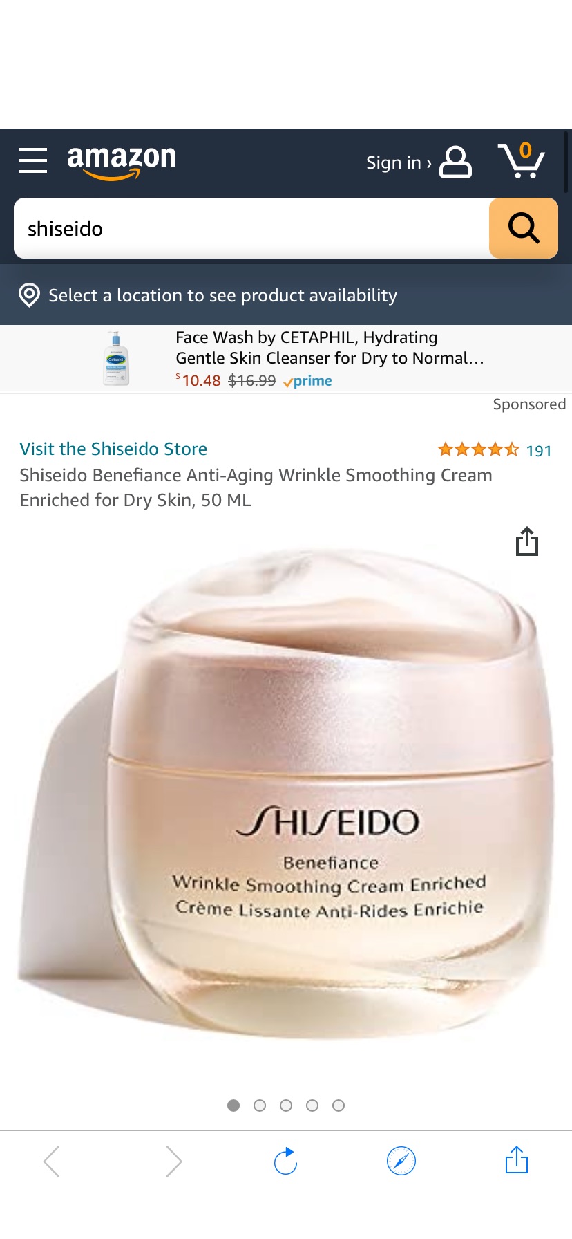 资生堂面霜Amazon.com: Shiseido Benefiance Anti-Aging Wrinkle Smoothing Cream Enriched for Dry Skin, 50 ML : Beauty & Personal Care