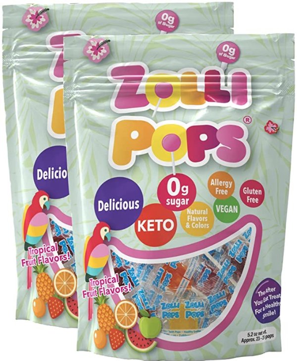 Clean Teeth Lollipops, Tropical Flavors, 10.4 Ounce