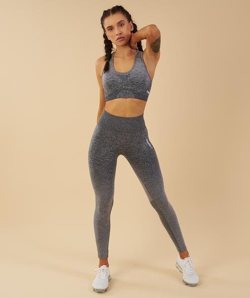 Gymshark Ombre Seamless Leggings  - Black/Light Grey | Seamless | Gymshark