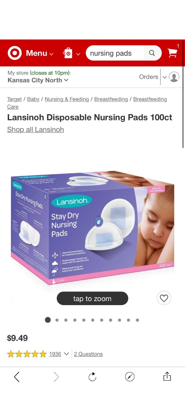 Lansinoh Disposable Nursing Pads 100ct : Target