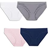 Hi- Cut Underwear Brushed Microfiber With Lace - Ultra Soft Comfort- 4 Pack (Small, Assorted 4 Colors) at Amazon Women’s 内裤