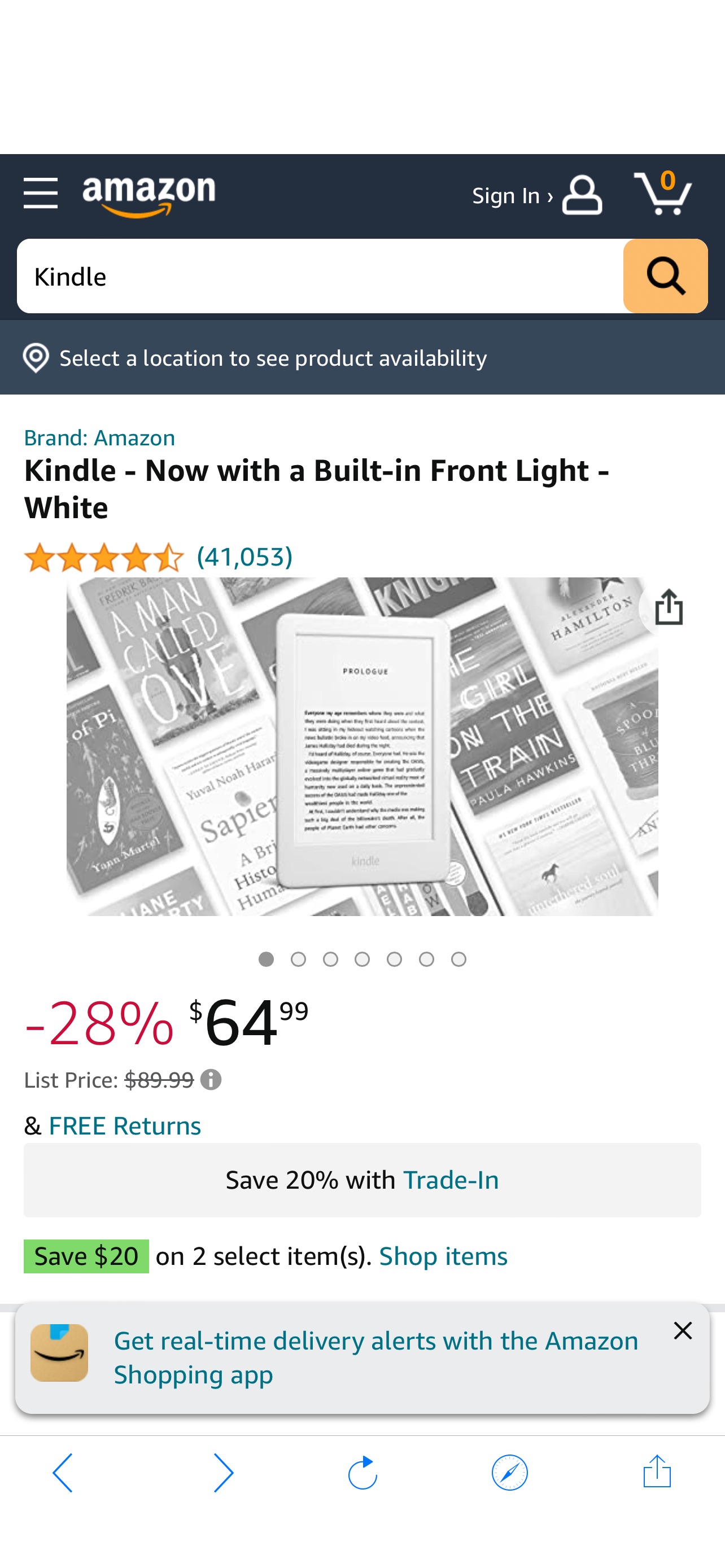 Amazon.com: Kindle - Now with a Built-in Front Light - White : Electronics
