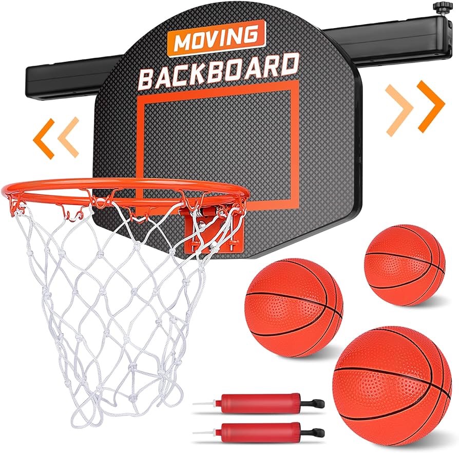 Moving Basketball Hoop Indoor for Kids and Adults - Mini Basketball Hoop for Door with 3 Balls and 2 Air Pump Basketball Toys for 6 7 8 9 10 11 12 Years Old Boys Girls : Amazon.ca: Toys & Games
