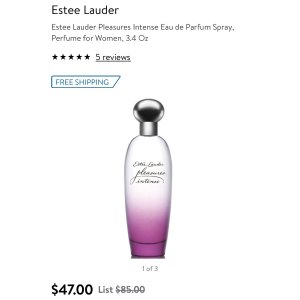$47 Estee Lauder Pleasures Intense Eau de Parfum Spray 雅诗兰黛欢沁馥郁香氛 3.4oz