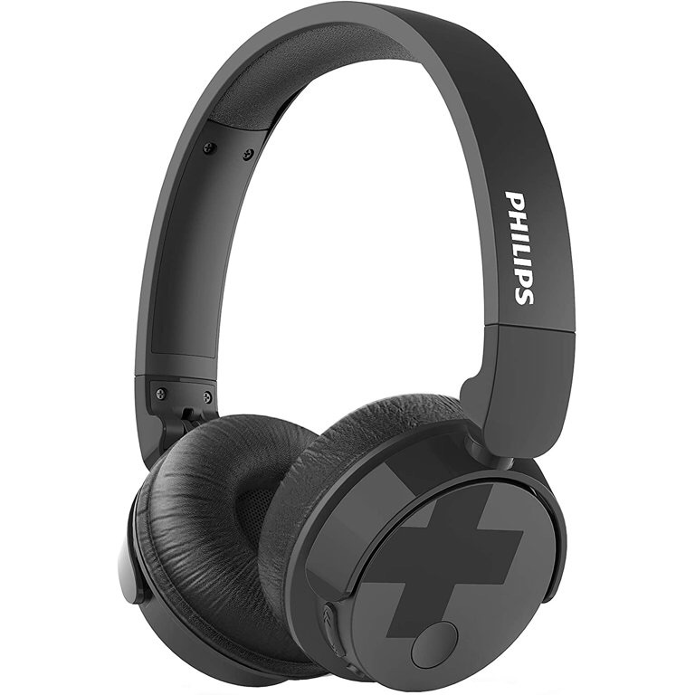 Philips BASS+ BH305 Wireless Noise Cancelling Headphones, Black - Walmart.com耳机