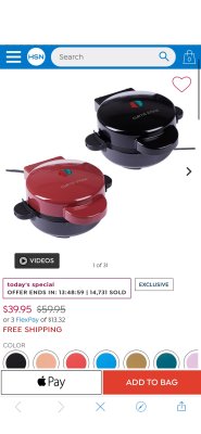 Curtis Stone 2-pack 5 Stuffed Waffle Makers