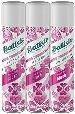 Batiste Dry Shampoo, Blush Fragrance, 3 Count: Beauty干发喷雾三瓶装