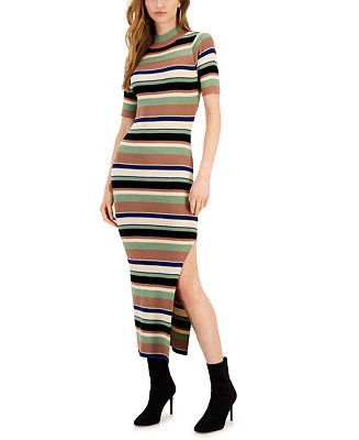 RACHEL Rachel Roy Women's Esme Striped Sweater-Knit Dress - Macy's