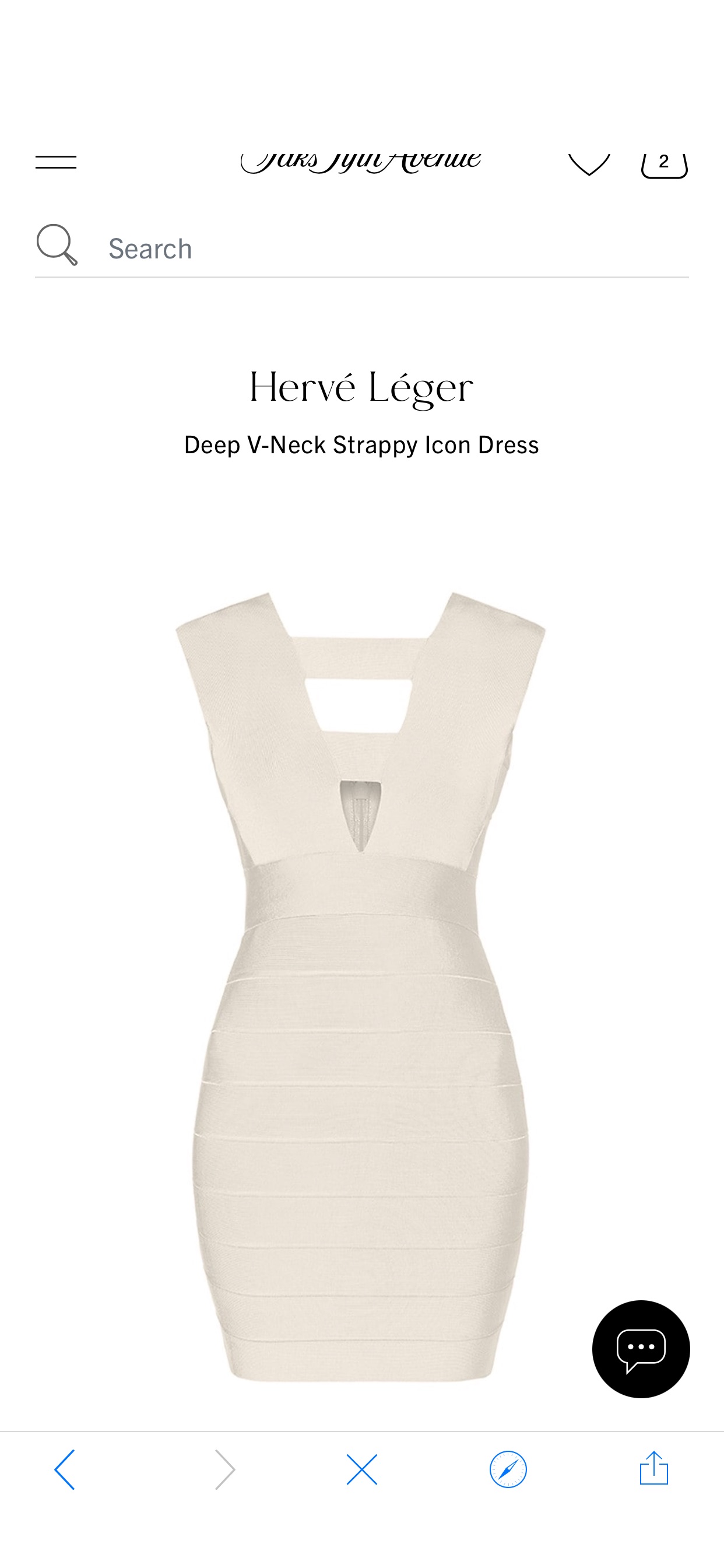 Shop Hervé Léger Deep V-Neck Strappy Icon Dress | Saks Fifth Avenue