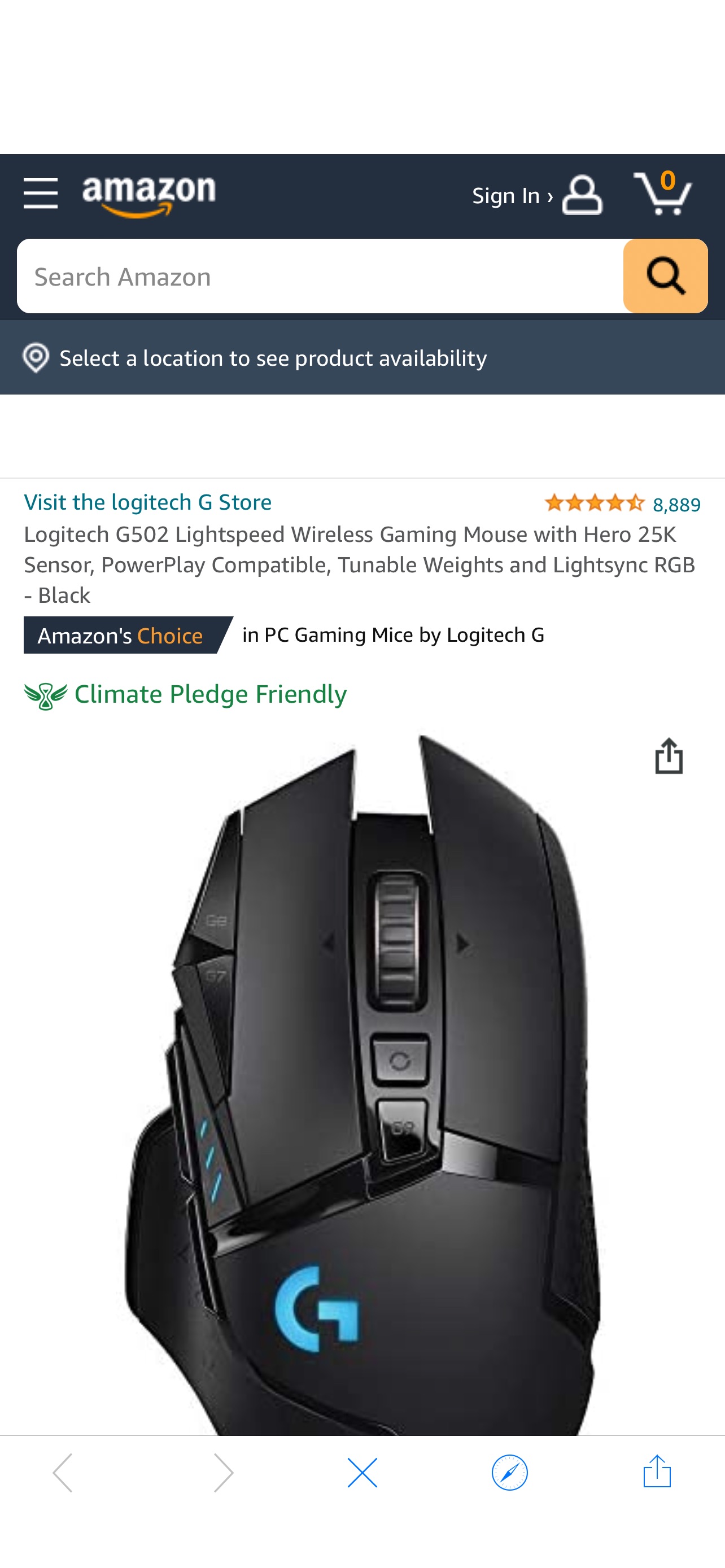 Amazon.com: Logitech G502 Lightspeed Wireless Gaming Mouse罗技g502鼠标无线版