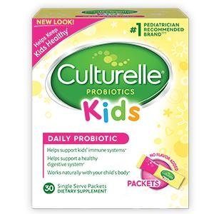 Culturelle Kids Packets Daily Probiotic Formula with Naturally Sourced Lactobacillus GG, 30 Count