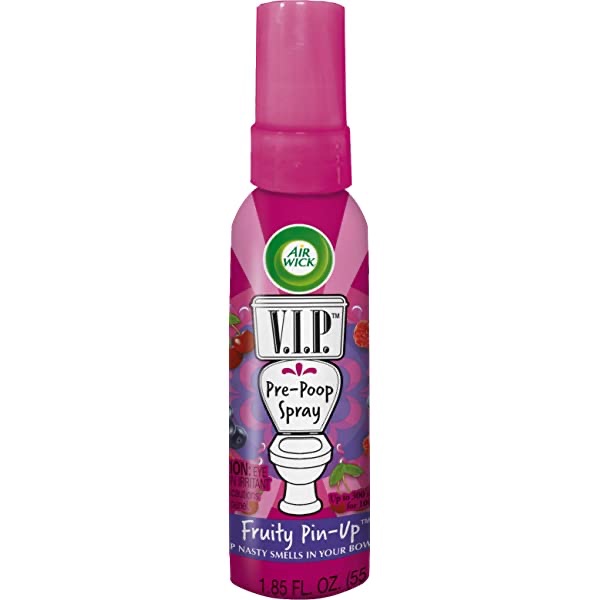 Amazon.com: Air Wick V.I.P. Pre-Poop Toilet Spray, Up to 100 uses, Contains Essential Oils, Lavender Superstar Scent, Travel size, 1.85 oz, Holiday Gifts, White Elephant gifts, Stocking Stuffers厕所神器