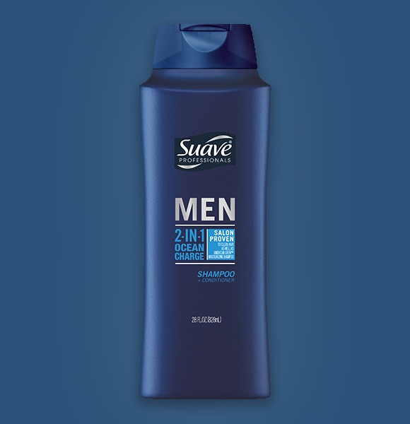 Suave Men 2 in 1 Shampoo and Conditioner Ocean Charge |男士洗发水护发素
