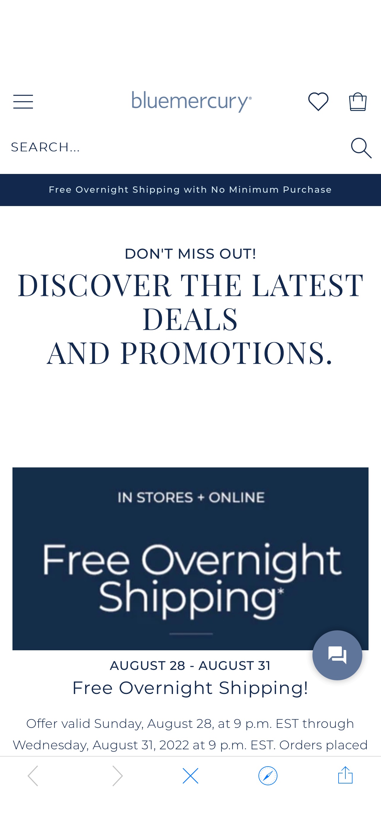 Bluemercury Online + In Store Free Overnight Shipping - Aug 28, 9PM EST to Aug 31, 9PM EST