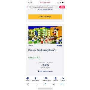 Disney 乐园 度假低至八折SouthwestVacations
