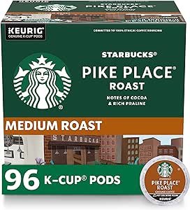 K-Cup Coffee Pods—Medium Roast Coffee—Pike Place Roast for Keurig Brewers—100% Arabica—4 boxes (96 pods total)