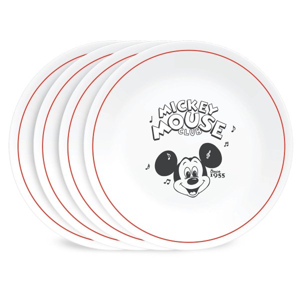 ® Disney Commemorative Series, Mickey Mouse Club 6.75" Appetizer Plate, 4-pack