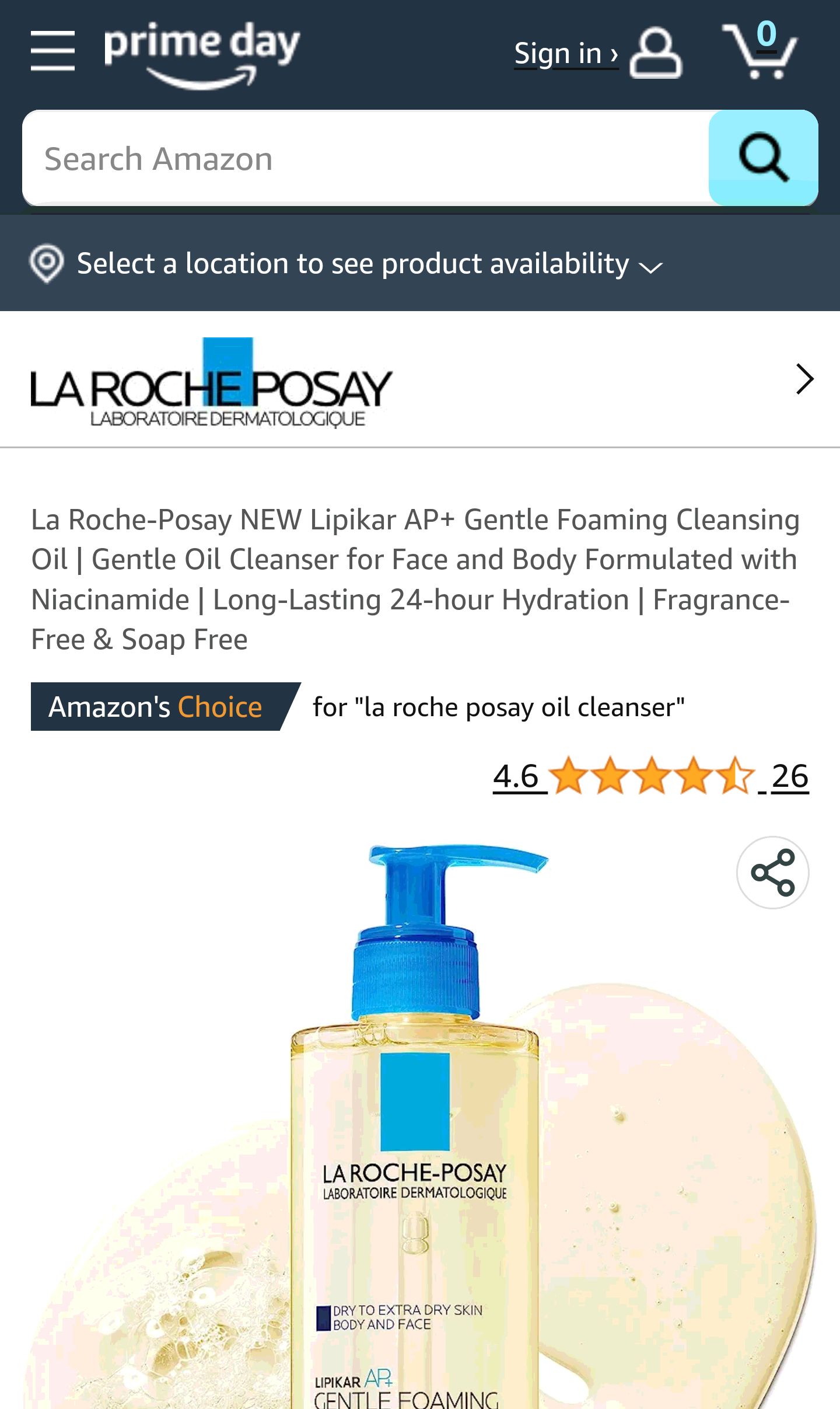 La Roche-Posay NEW Lipikar AP+ Gentle Foaming Cleansing Oil | Gentle Oil Cleanser for Face and Body Formulated with Niacinamide | Long-Lasting 24-hour Hydration | Fragrance-Free & Soap Free : Beauty & Personal Care