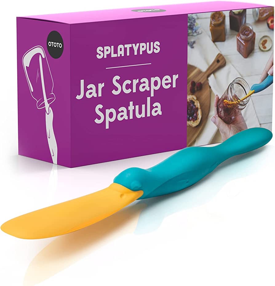 Amazon.com: OTOTO Splatypus Jar Spatula - Unique Kitchen Gadgets - BPA-free & 100% Food Safe - Crepe Spreader, Kitchen Spatula - Fun Cooking Gadgets for Foodies