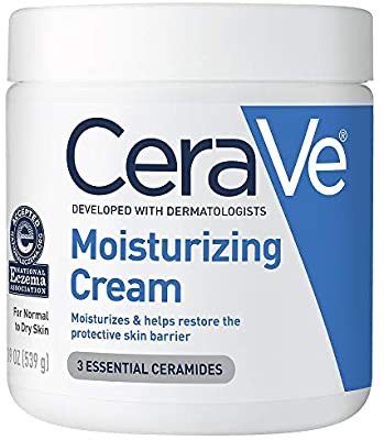 Amazon.com: CeraVe Moisturizing Cream | Body and Face Moisturizer for Dry Skin | Body Cream with Hyaluronic Acid and Ceramides | 19 Ounce: Beauty润肤霜