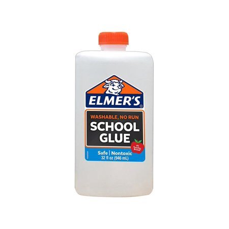 Elmer's Liquid School Glue, White, Washable, 32 Ounces, Great for Making Slime
