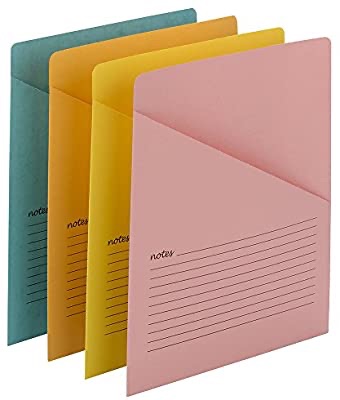 Amazon.com : Smead Organized Up Notes Slash File Jacket, Letter Size, Assorted Colors, 12 per Pack (75427) : Office Products 文件收纳管理夹 12个