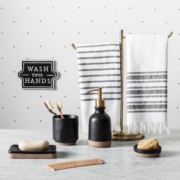 'Wash Your Hands' Wall Sign Black / White - Hearth & Hand™ With Magnolia : Target 标语