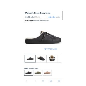 $39.98 Women s Crest Cozy Mule - Flats & Loafers | Sperry