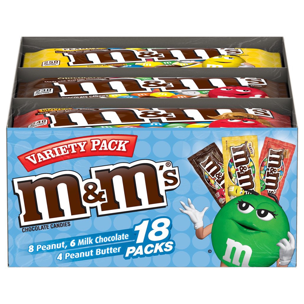 M&M'S,巧克力 Candy Variety Pack, 18 Ct - Walmart.com - Walmart.com