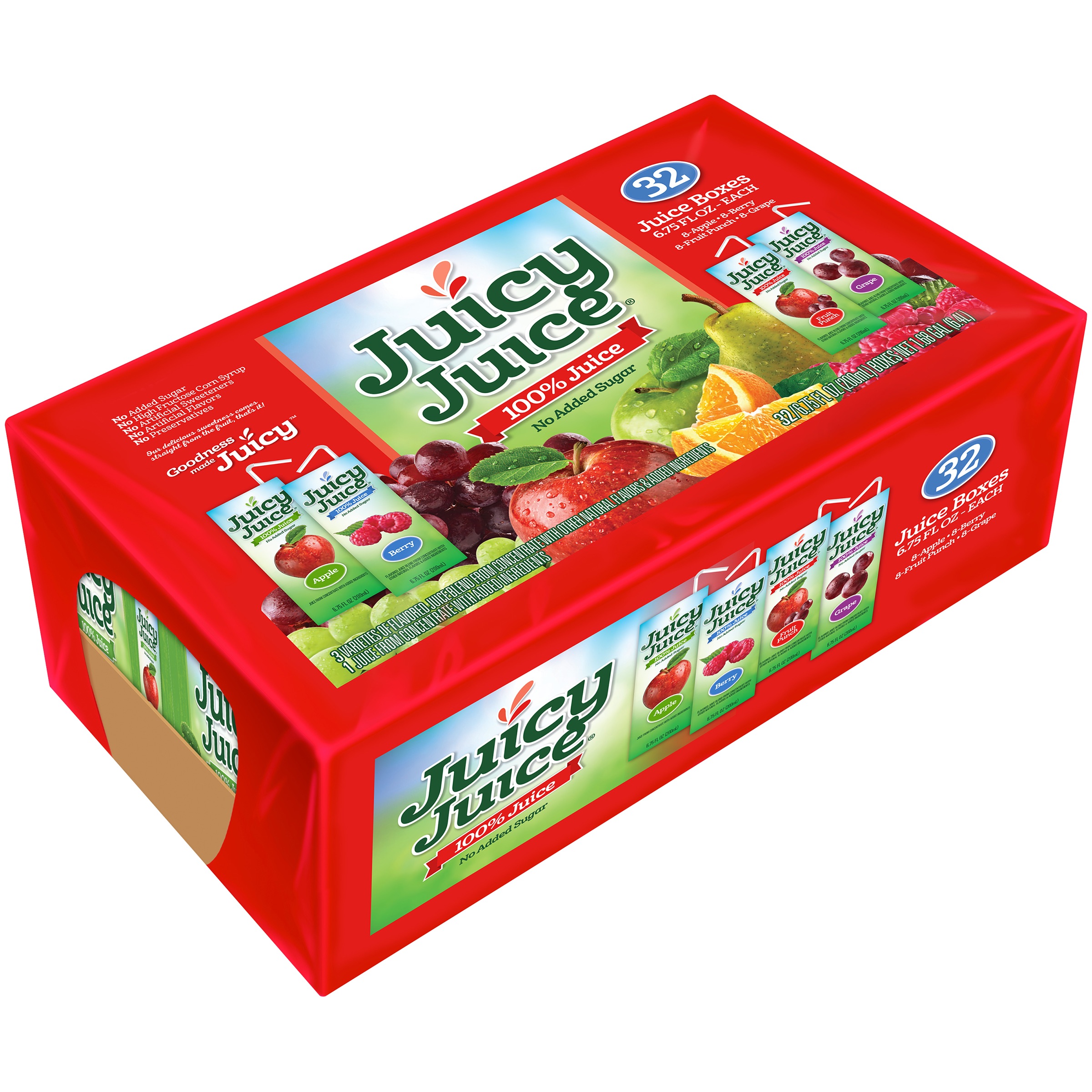 Juicy Juice 混合水果汁 100% Juice, 6.75 Fl. Oz., 32 Count - Walmart.com - Walmart.com