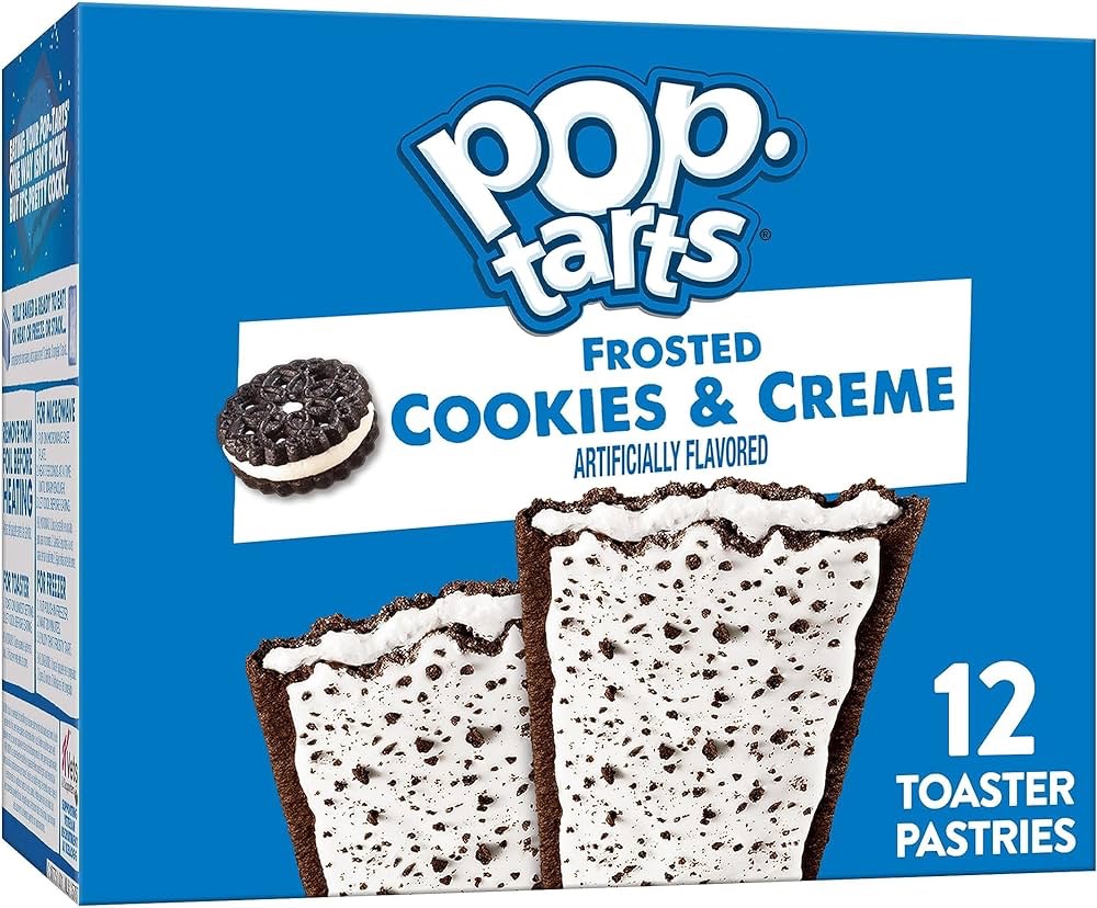 Pop-Tarts 烤面包机糕点、早餐食品、儿童零食、饼干和奶油，20.3 盎司盒装（12 个 Pop-Tarts）