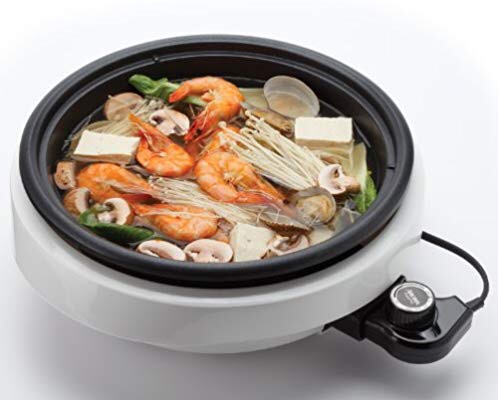 Amazon.com: Aroma Housewares ASP-137 3-Quart/10-inch 3-in-1 Super Pot with Grill Plate, White/Black: Hot Pot: Kitchen & Dining 涮烤两用 aroma 火锅
