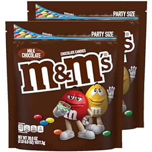 Amazon.com : M&amp;M&#39;S Milk Chocolate Candy, Party Size, 38 oz Bag (Pack of 2) : Everything Else