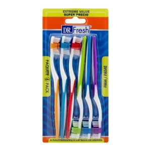 Dr. Fresh Dailies Toothbrushes 6 packs