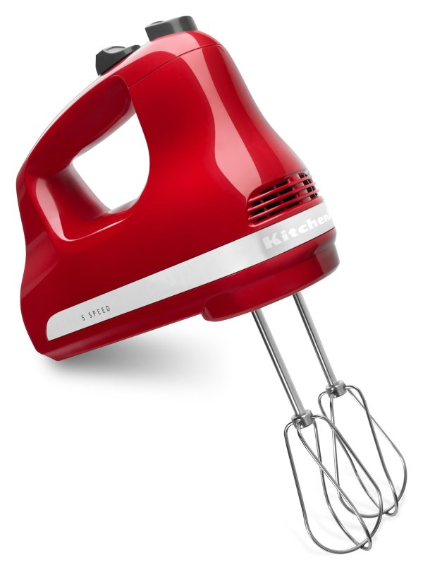 KitchenAid 5档可调电动搅拌器 红色