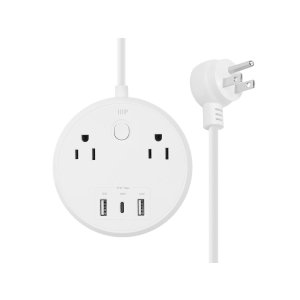 Monoprice USB-C Power Strip, 2 Outlets and 57W 3 USB