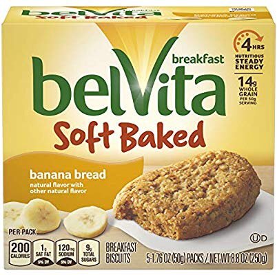 belVita Soft Baked Breakfast Biscuits, Banana Bread Flavor, 30 Packs