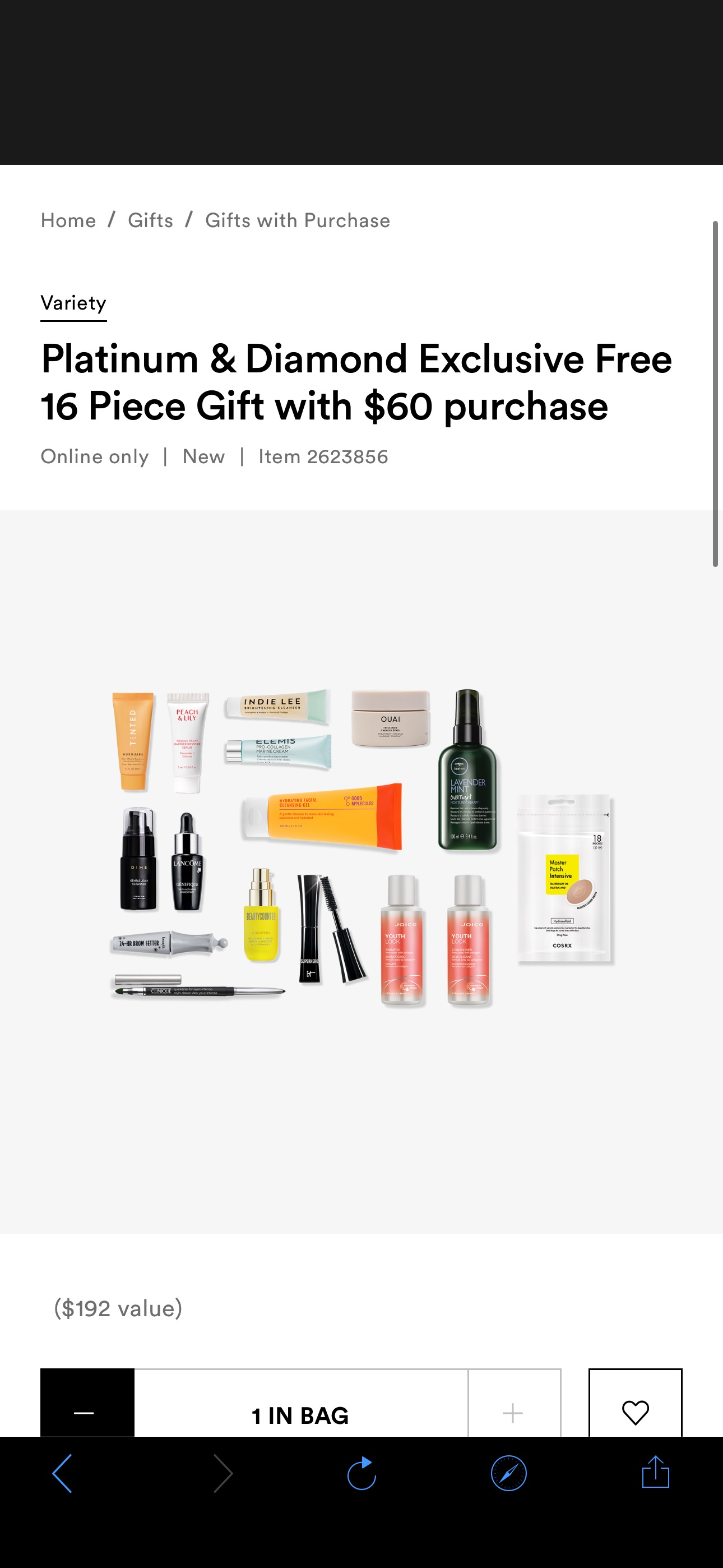 Platinum & Diamond Exclusive Free 16 Piece Gift with $60 purchase - Variety | Ulta Beauty