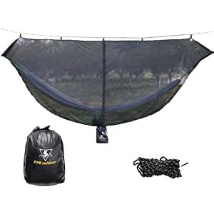 pys Hammock Bug Net - 12' Hammock Mosquito Net Fits All Camping Hammocks, Compact, Lightweight and Fast Easy Set Up, Security from Bugs and Mosquitoes, Essential Camping and Survival Gear
