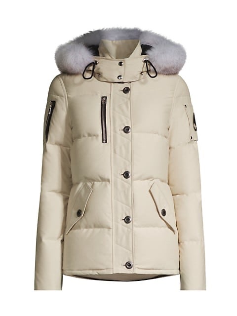 Shop Moose Knuckles 3Q Fox Fur-Trim Quilted Jacket | Saks Fifth Avenue 羽绒服