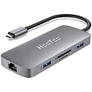 HooToo USB C Hub, 7-in-1 Adapter with Ethernet Port