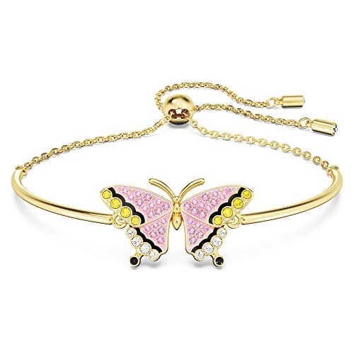 Amazon.com: Swarovski Idyllia Bracelet, Gold-Tone Finished Butterfly Motif with Multicolored Stones, Part of the Idyllia Collection: Clothing, Shoes & Jewelry