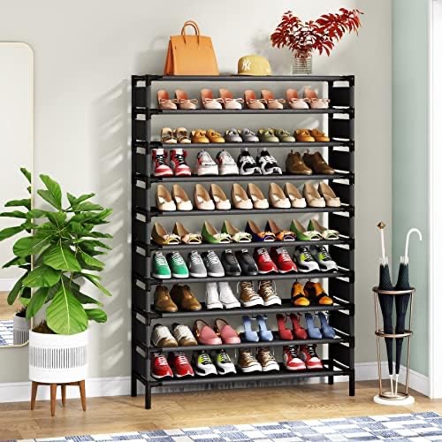 Amazon.com: Tribesigns Upgraded 10 Tiers Shoe Rack, Large Capacity Shoe Shelf, Tall Shoe Organizer for 50 Pairs, Space Saving Shoe Storage : Home & Kitchen