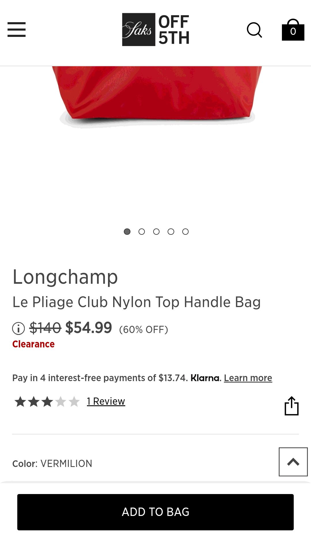 Longchamp Le Pliage 短柄托特包