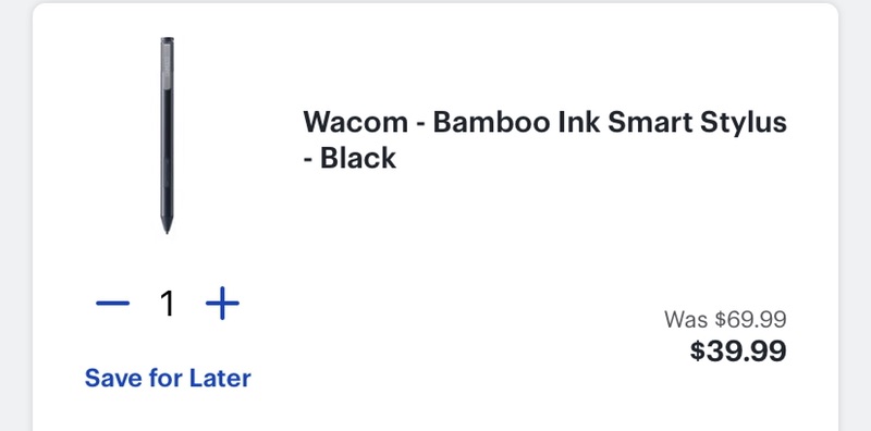 Wacom Bamboo Ink Smart Stylus Black 触屏笔