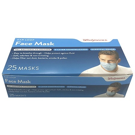 Walgreens Surgical 3-Ply Ear Loop Face Mask | Walgreens 医用口罩