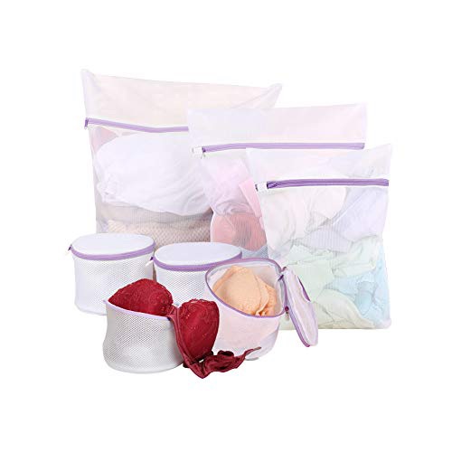 Amazon.com: Meilala 7Pack Mesh Laundry Bags with Premium Zipper ,Delicates Bra Wash Bag , Clothing Washing Bags for Laundry, Blouse, Bra, Hosiery, Lingerie,Travel (1 Large, 1 Medium, 1Small, 4 Bra洗衣袋