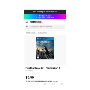 $6 Final Fantasy XV - PlayStation 4 | PlayStation 为4 | GameStop