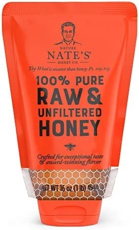 Nature Nate's 100% Pure, Raw & Unfiltered Honey 16 Ounce